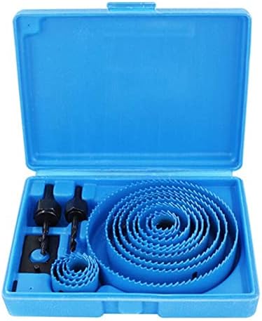 DIY Hole Saw Bit Cutting Set Kit -Core Drill Bit Set 19-127mm Hole Cutter Set for Plasterboard Ceiling Woodworking Hole Saw Kit Drill Bits Thin (Color : Blue 8PCS)