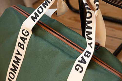 Childhome, Mommy Bag, Borsa Per La Mamma, Borsa Per Il Cambio, Maternità, Borsa Da Viaggio, Grande Capacità, Fasciatoio, Tracolla Regolabile, Passaggio Valigia, Collezione Signature, Verde - 8