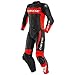 Price comparison product image Dainese MISTEL 2PCS LEATHER SUIT, BLACK-MATT/FLUO-RED/BLACK-MATT, Size 44 | 20151346422D008