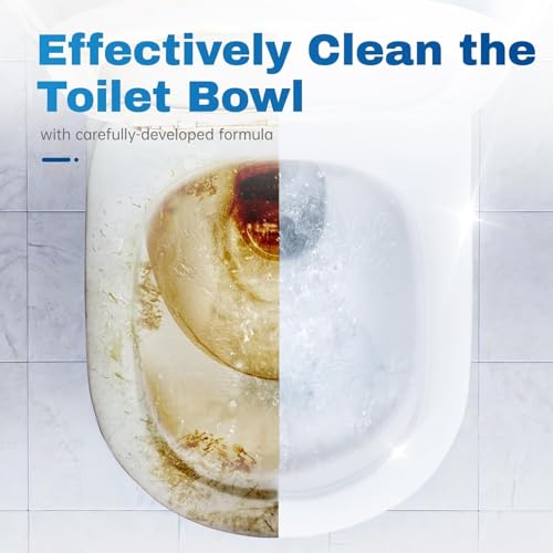 Image of Vacplus Toilet Bowl Cleaner Tablets, 80 Pack, Auto Bleach, Long-Lasting | Bathroom Tank, Prevent Stains, Deodorizing, Easy Use, Descaling, Slow Release