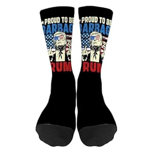 Trump 2024 Election Prouds To Be Garbage Vote Trump Socks for Men Half Calf Sock Colorful Fancy Crazy Design socks Unisex Novelty Gifts for Women
