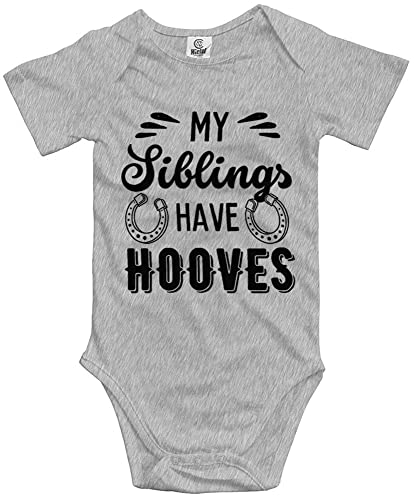 My Siblings Have Hooves Bodysuit Infant Romper Unisex Baby Short/Long Sleeve Onesie