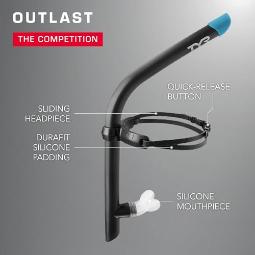 TYR Ultralite Elite Swim Snorkel - Equipo de Snorkel para Natación para Adultos - Ultra Ligero y Cómodo para Ejercicios de Alineación Corporal miniatura 5