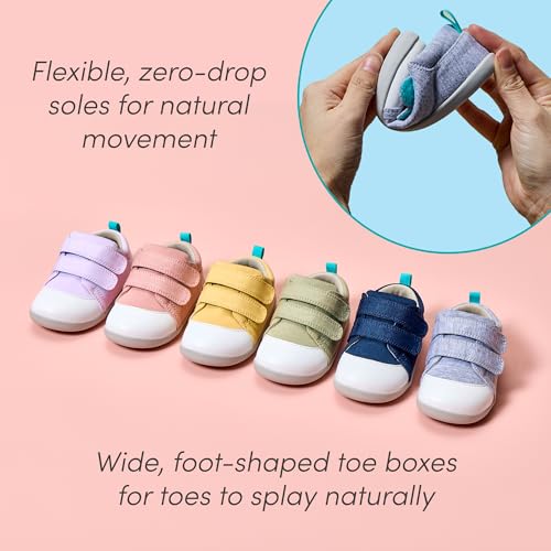 Image of Ten Little First Walker Baby Shoes & Toddler Shoes for Boys & Girls - Lightweight, Breathable Cotton Baby Walking Shoes - Non-Slip, Wide-Feet Walking Shoes for Babies