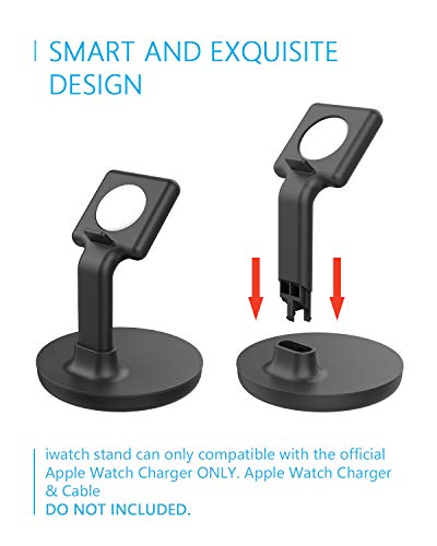 Apple Watch Charging Stand-Gin Foxi Apple Watch Stand Holder Compatible with Series 5 / Series 4 / Series 3 / Series 2 / Series 1; 38mm/40mm/42mm/44mm Apple Watch (Must Have Apple Watch Accessories)