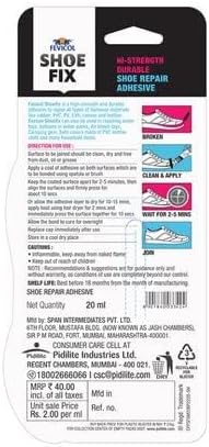 Pidilite Fevicol Shoefix High Strength Durable Shoe and Footwear Repair Adhesive, 20 ml