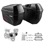 VEVOR Baúles para Moto 23L x 2, Maletas Laterales para Motocicleta, de ABS