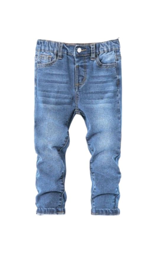 Boys Denim Jeans, Medium Stretch, Elastic Waist Line.