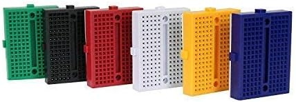 Breadboard Solderless Prototype PCB Board – ALLDE BB-mini 6PCs 170 Pin Mini Breadboards 6 color Breadboards for Raspberry Pi and Arduino
