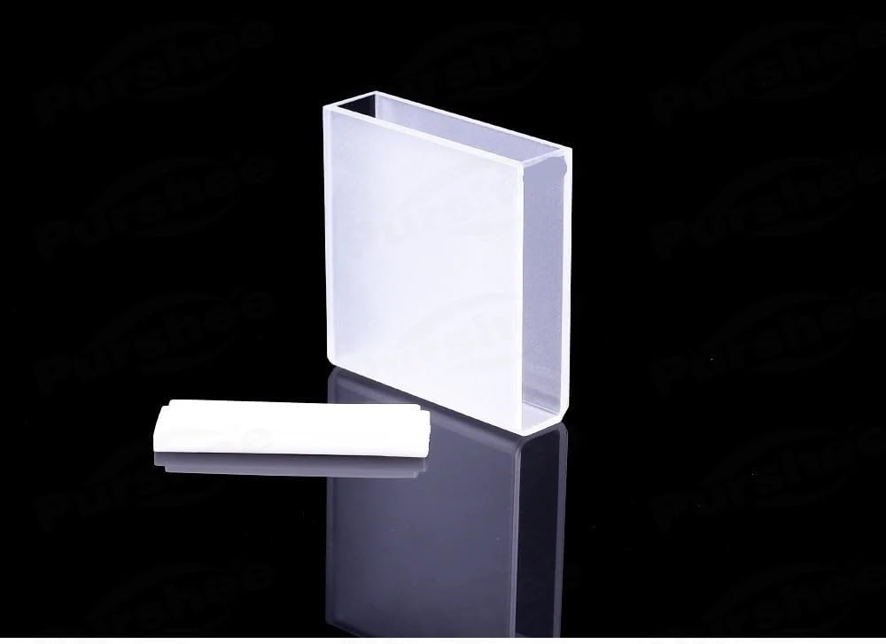 Cubeta de vidrio estándar de 4 piezas con tapa: volumen de 14 ml, longitud de recorrido de 40 mm,