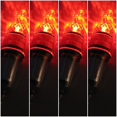 【Stork Corp】 集魚灯 水中 高輝度 LED ライト 4本 セット 12cm 夜間 照明 夜釣り イカ釣り (赤) 2枚目