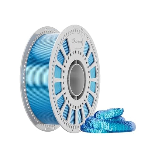JOY FUTURE 3D Printer Silk Filament, PLA Silk Filament 1.75mm, Smooth and Silky Texture Surface, Dimensional Accuracy +/- 0.02mm, 1Kg(2.2lbs)/Spool Fit for FDM 3D Printers (Blue)