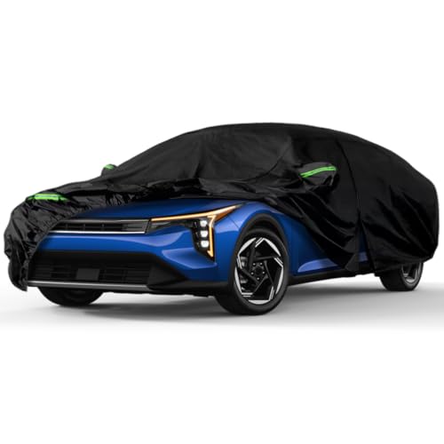 Image of 6 Layers Waterproof Car Cover Compatible with Kia K4 Sedan 2024 2025 2026 | All Weather Breathable Outdoor Car Cover for Protection Against Rain, Sun and Dust, Spunlace Cotton Fabric