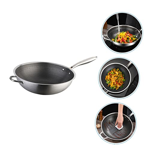 Wok de acero inoxidable con textura de panal Mobestech miniatura 6