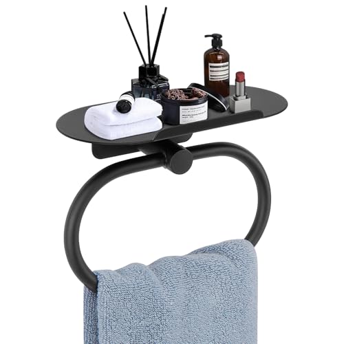 Siyzda Hand Towel Ring With Shelf