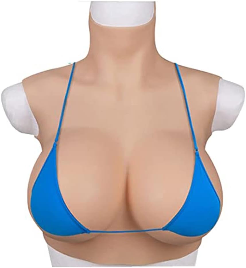 SUAISKR Silicone Breast Forms B-F Cup Realistic Silicone Breastplate for Crossdressers Cosplay Drag Queen