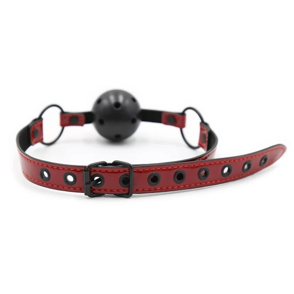 Collier de boule romantique rouge vin sexy rouge et solide, adapté aux soirées cosplay nocturnes, aux bars