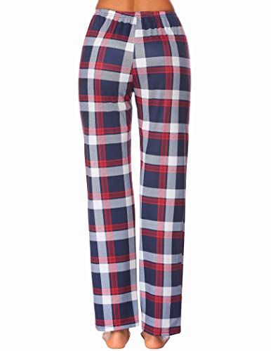Ekouaer Women's 100% Cotton Super Soft Plaid Pajama Lounge Pants With Pockets (Plaid7,L) #TOP2