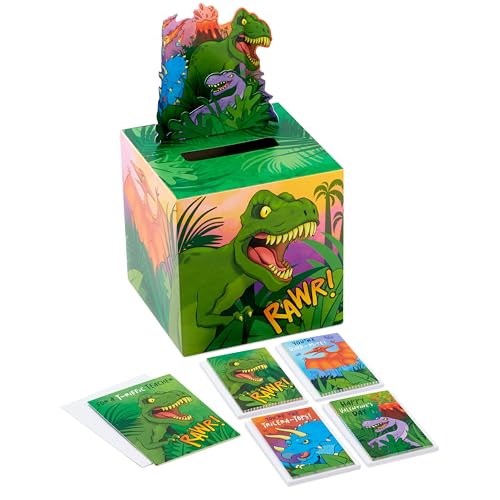 Cartes Saint-Valentin Hallmark dinosaures pour enfants avec boîte aux lettres pop-up (32 cartes + 1 maître)