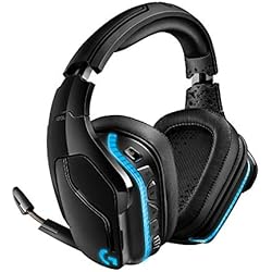 Mejores Auriculares Gaming Logitech Logitech G935 Auriculares RGB inalámbricos Gaming, sonido envolvente 7.1, DTS Headphone:X 2.0, transductores PRO-G de 50 mm, 2,4 GHz inalámbricos, Micrófono volteable para silenciar, PC