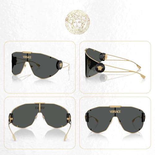 Versace VE2268 64MM Shield Sunglasses For Men +BUNDLE with ACCESSORY EYEWEAR KIT3