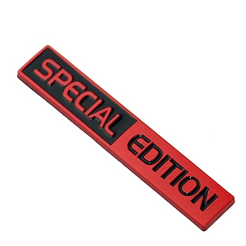 Image of 2Pc Special Edition Emblem 3D Fender Badge Car Truck Sticker Decal Fit for Universal Car Truck SUV (Black Red)