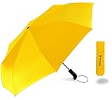 McConnor Automatic Travel Rain Umbrella - Auto Open Close Compact Folding - Windproof Strong and Sturdy Canopy - Heavy Duty Slim Lightweight - Fits in Luggage or Purse