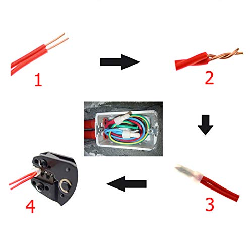230PCS/Set CE1 CE2 CE5 Closed End Crimp Caps Electrical Wire Cable Terminals Connectors Kit AWG 12-10 16-14 22-16 VUQLDHAYZ
