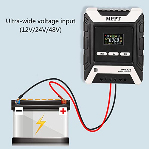 Haitoy 10A-80A Mppt Solar Charge Controller, Negative Ground Solar Panel Battery Regulator, With Dual Usb Port, Auto Paremeter Adjustable Lcd Display,10A #TOP4