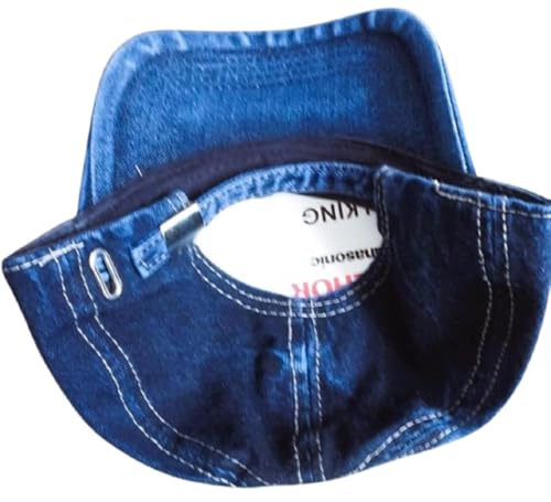 Image of Men's & Women's Unisex Denim Cap (Blue Black Free Size) (Pack of 1)
