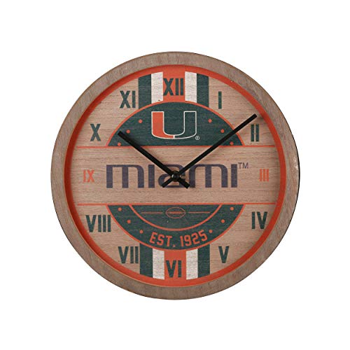 FOCO NCAA Wooden Barrel Wall Clock
