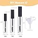 IMPORTER520 Empty Mascara Tube with Eyelash Wand Kit – Premium 4ml, 7ml, 10ml Eyelash Cream Container Bottle for DIY Mascara with Mini Funnels & Leak Stoppers (3, Mixed), Black