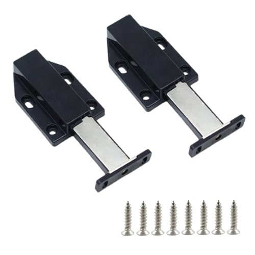 BE-TOOL 2PCS Magnetic Push to Open Cabinet Hardware Heavy Duty Push Latch & Lock for Hidden Door Touch Latches, Magnet Push Release Drawer Pull Tip Closet Close Strong Pop Out