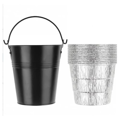 GLOGLOW Cubo de Grasa de Parrilla, Coleccionista de Grasa de Goteo Fácil de Limpieza con Revestimientos de Aluminio para Entusiastas de la Cocina Al Aire Libre y Amantes de la Barbacoa