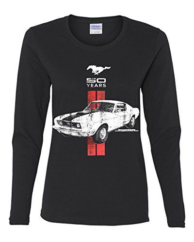 Ford Mustang 50 Years Women's Long Sleeve T-Shirt GT Boss 302 Cobra Black M