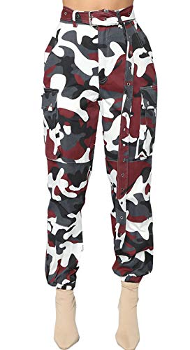 Voghtic Army Fatigue Pants For Women, High Waisted Camo Pants For Women, Pink Camouflage Pants For Women #TOP2