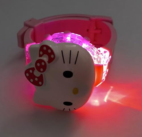 Image of Brishti 3D Cartoon Character Multicolored Glowing Digital Light and Girl's Analogue Wrist Watch | Unique 3D Cute Cartoon Character on Strap | Soft Silicone Strap | Suitable for Age 3-12 Year Kids