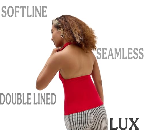 Image of SIGHTBOMB SOFTLINE Double Layered Cuddle Baby Cowl Neck Halter Seamless Ultra Soft Sleeveless Formal WEAR /Casual WEAR TOP for Women