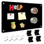 Nzkeuf Magnetic Board for Wall, 43 x 30cm Stainless Display Board with Mouting Supply, A3 Multi-Function Space-Saving Non-Magnetic Surface, Fridge/Wall Mount for Home Office Kitchen, 1 Pack