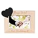 Unomor Wooden Wedding Countdown Calendar Chalkboard Sign with 2 Chalk as Engagement Gift for Wedding Photo Frame Decoration (Days Until Our Wedding)