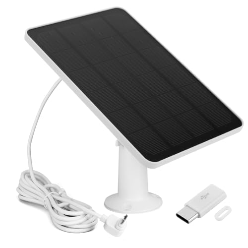 Chargeur de panneau solaire étanche 4 W/6 W avec câble micro USB de 3 m et support mural pour spot Arlo Essential/spot XL