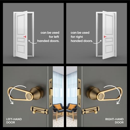 Image of LAPO Brass Mortise Lock for Bathroom & Balcony Door | Keyless Handleset with Baby Latch for Home, Washroom & Hotel | Antique Finish | Heavy Duty | 3 Years Warranty Ro-152