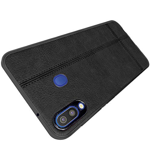 Image of Back Cover for Samsung Galaxy M20 (Leather | Black)