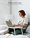ZEAPTAC Laptop Bed Desk, Foldable Lap Desk, Portable Lap Table, Laptop Stand with Cup Holder & Tablet Slot & Lifting Handle for Working Writing Drawing & Eating - Pink
