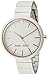 Nine West Women's NW/2012IVRG Matte Ivory Rubberized Bracelet Watch