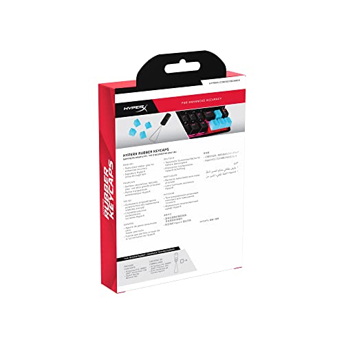 HyperX Teclas de borracha – Kit de acessórios para jogos, 19 teclas, layout inglês (EUA), azul