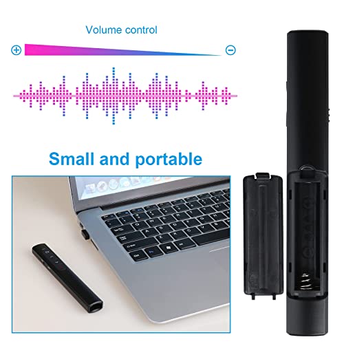 Image of (2 Units) Wireless Presenter Remote, Presentation Clicker with Hyperlink & Volume Remote Control PowerPoint Office Presentation Clicker for Keynote /PPT /Mac /PC /Laptop
