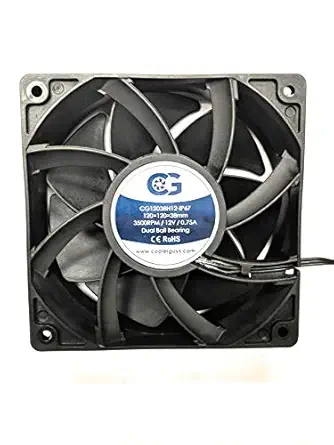 Coolerguys 120mm (120X120X38) High Airflow Waterproof IP67 12v Fan