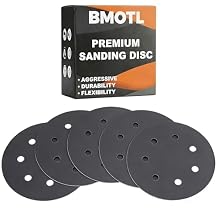 50Pcs 5 Inch Wet Dry Sanding Discs Hook & Loop 8 Holes Sandpaper, 320 400 600 800 1000 Assorted Grit, Silicon Carbide Sand Paper for Random Orbital Sander Mteal/Wood/Automotive Polishing