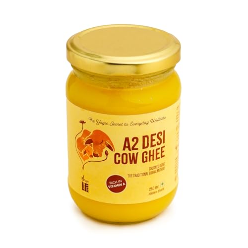 Image of Isha Life Pure A2 Desi Cow Ghee I Traditional Curd Churned I Grass-Fed & Free-Grazing Cows I Bilona Ghee| 250 ml